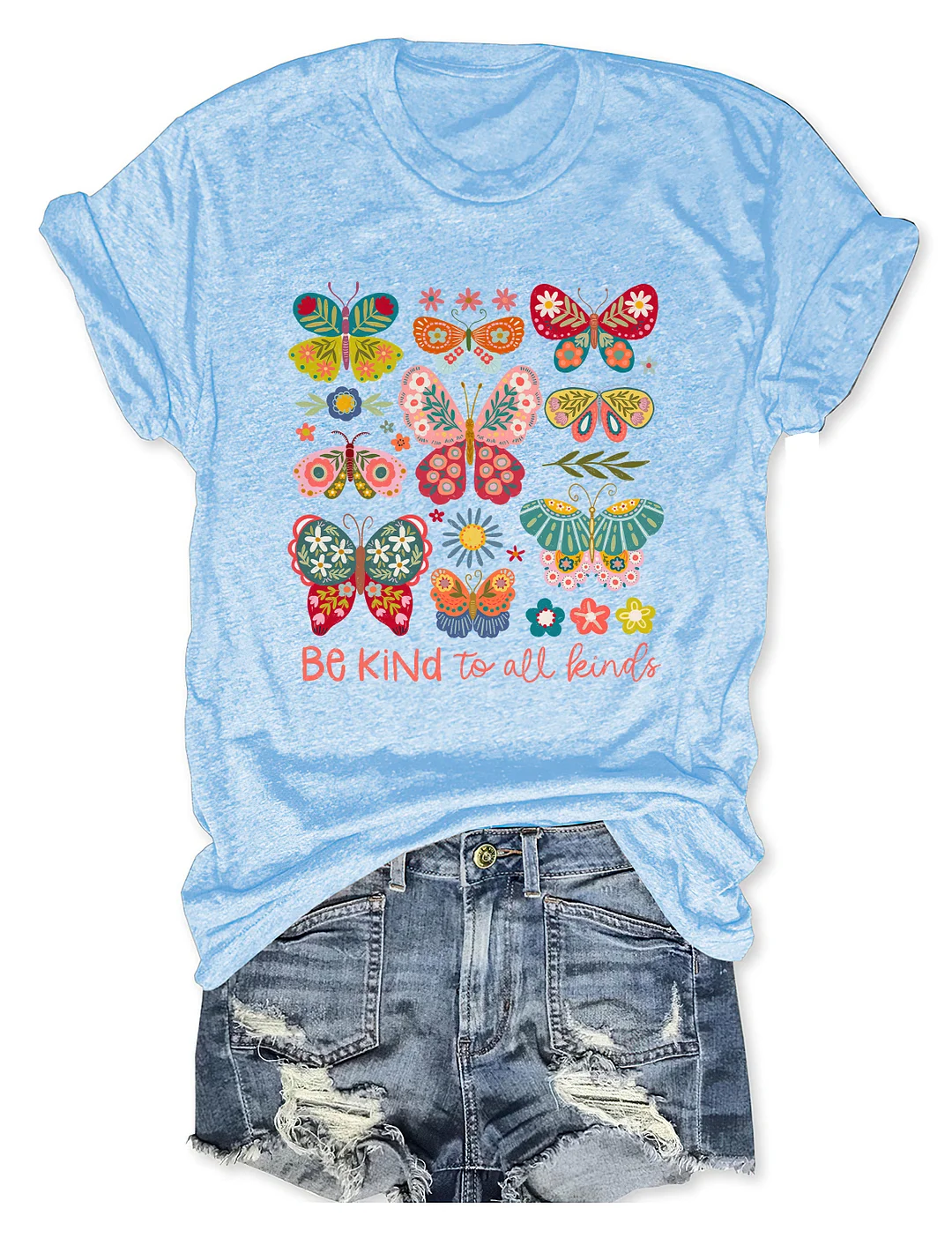 Be Kind To All Kinds Boho Floral T-shirt