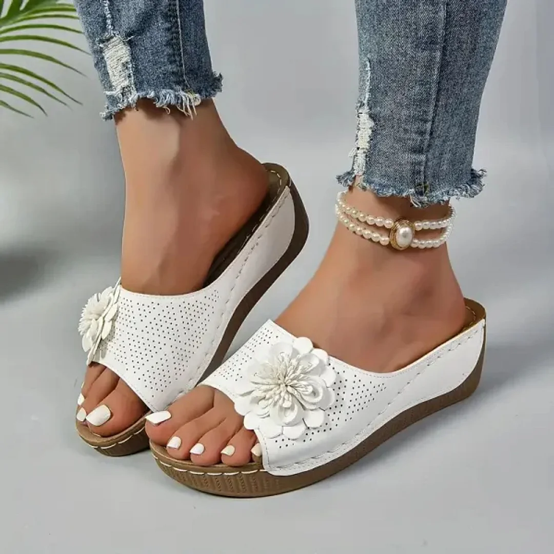 🚶&zwj;♀️💥Hottest today 70% OFF💥 Comfortable non-slip solid color open-toe wedge sandals for women