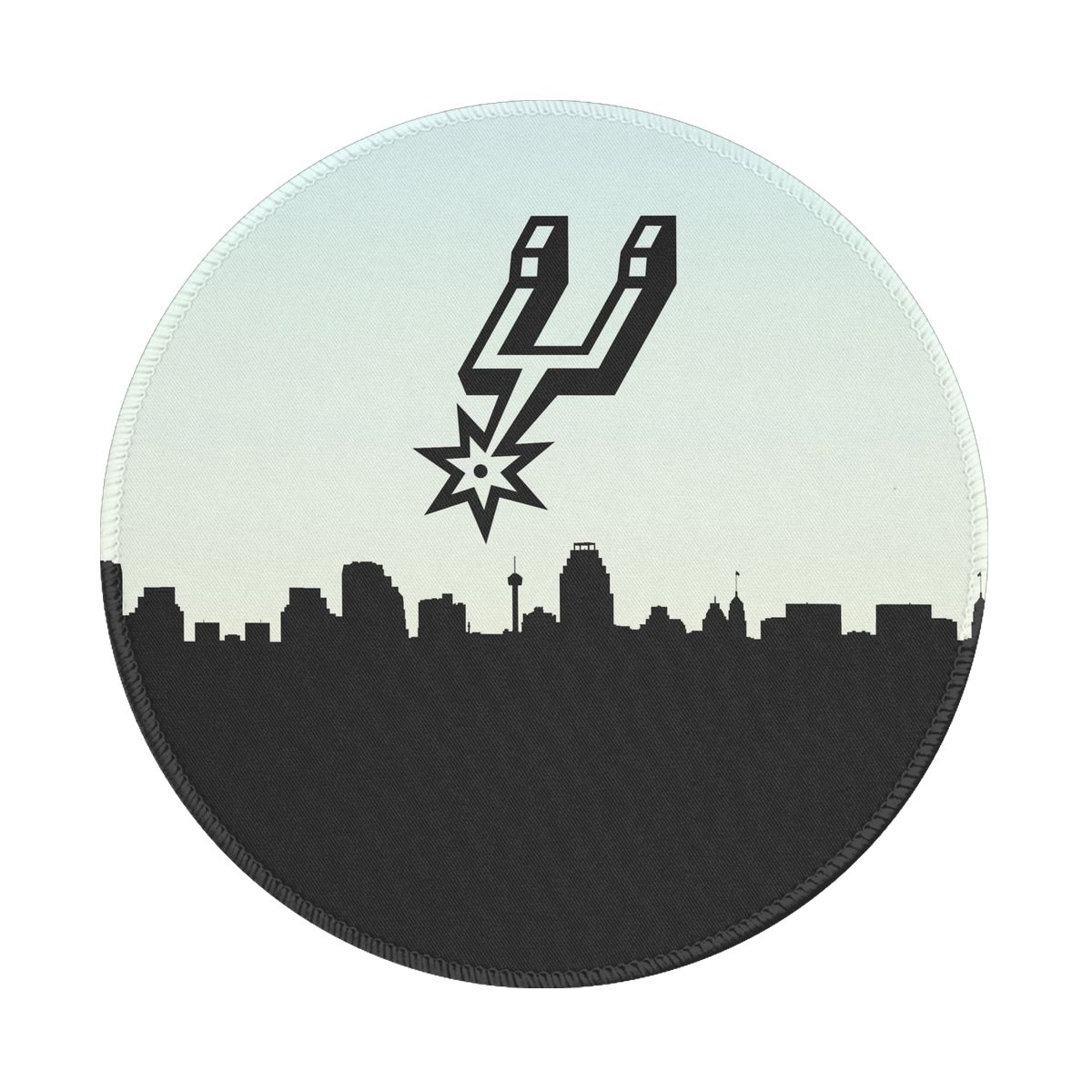 San Antonio Spurs Landscape Logo Round Non-Slip Thick Rubber Modern Gaming Mousepad