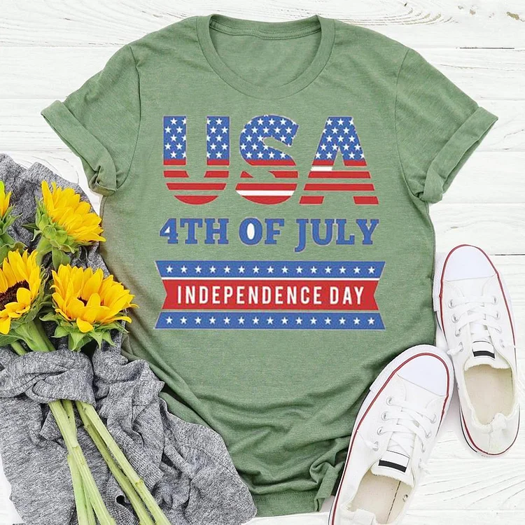 USA Independence Day T-shirt Tee --Annaletters
