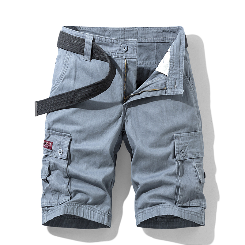 Tomroads Men Summer New Solid Color Military Affairs Cargo Shorts Fashion Casual Loose Outdoors Comfort Multiple Pockets Shorts Men