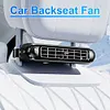 2Pcs Car Rear Seat Headrest Cooling Fan USB Powered Fan Car Interior Accessories