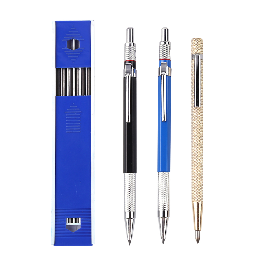

2pcs Woodworking Mechanical Pencil Set 12 Refill with Line Marking Scriber, 501 Original