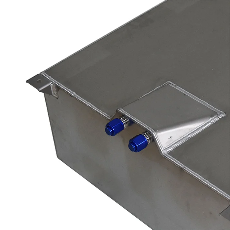 Silscvtt 80L Aluminum Fuel Cell Tank silver with Level Sender 20 Gallon Lightweight Polished Aluminum Race Drift Fuel Cell Tank