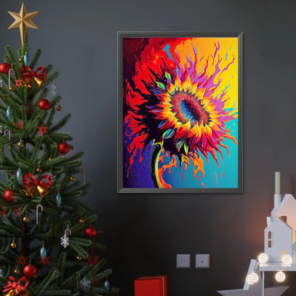 Full Round Diamond Painting 30*40cm - Swaying Sunflowers