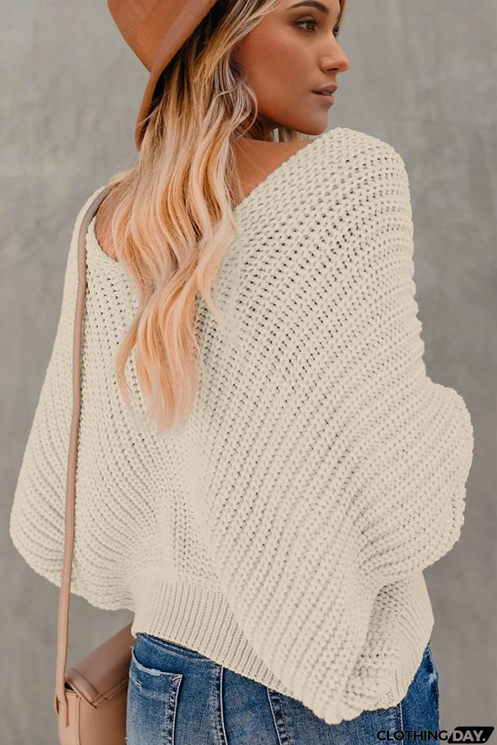 Carry On Knit V Neck Pullover Sweater