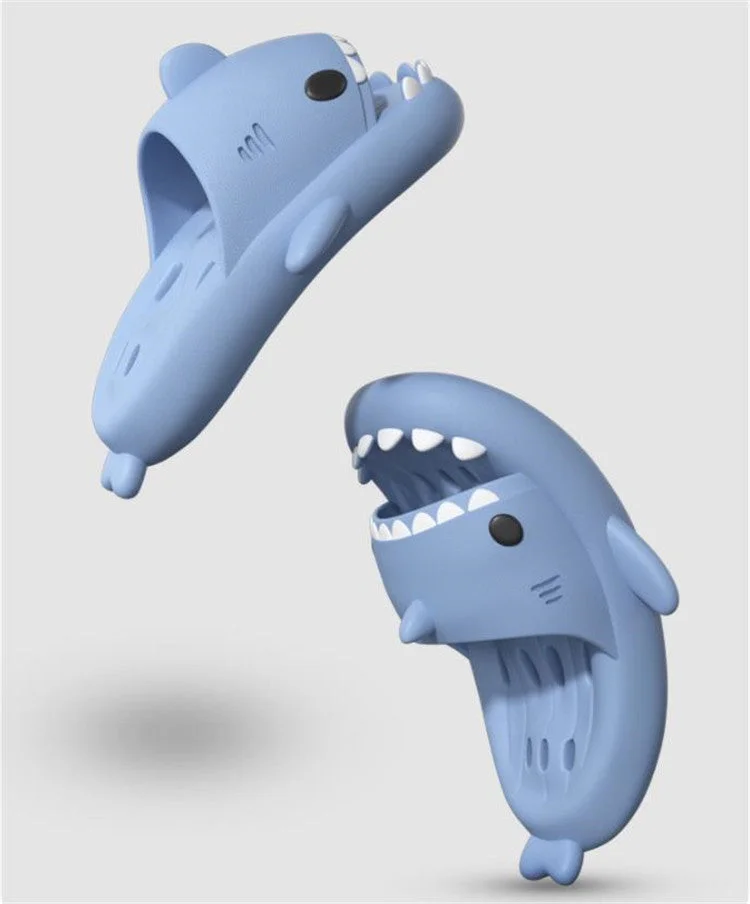 Man Women Cartoon Shark Slipper Bathroom Adult Couples Non Slip Thick Sole Hollow Out Slippers Indoor Home Funny Slides Sandals