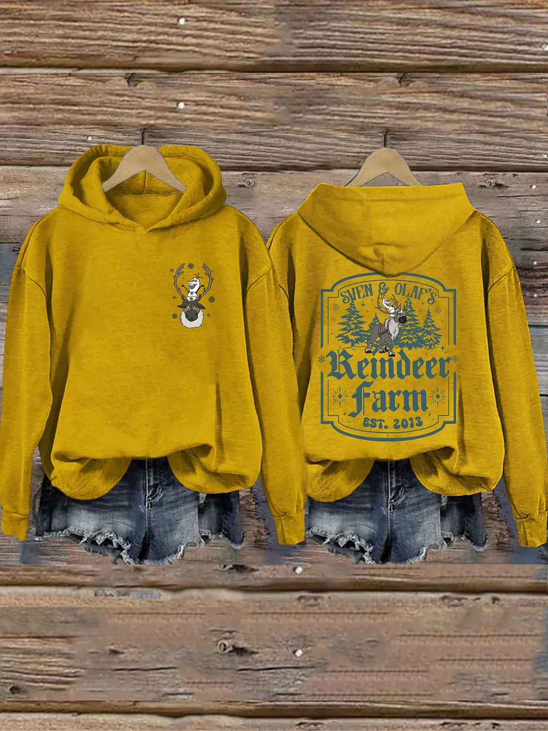 Snowman And Reindeer Christmas Hoodie