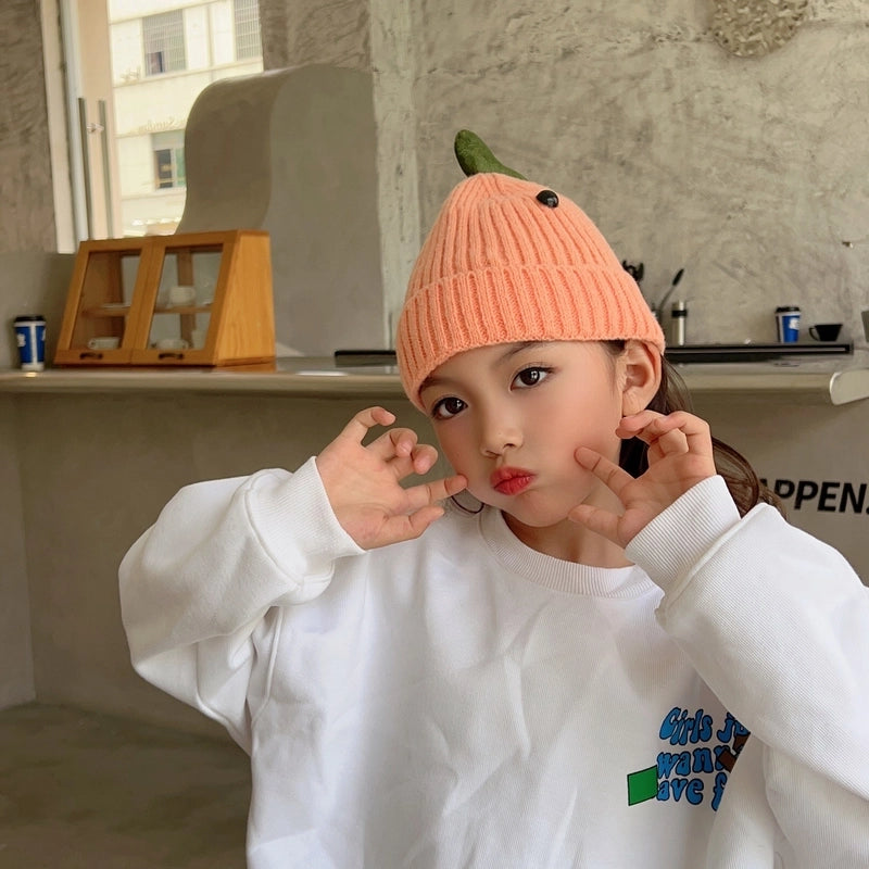 Baby Hat Autumn And Winter Boys And Girls Baby Knitted Wool Hat Cute Super Cute Baby Big Eyes Pullover Cap Trendy