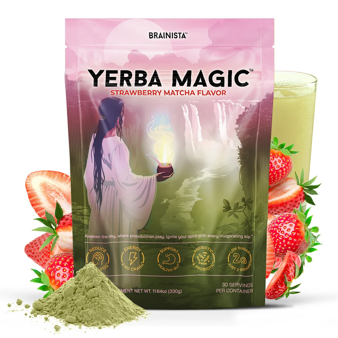 Yerba Magic | Yerba Mate Instant Tea Powder | Peach Mango Flavor | 30 Servings