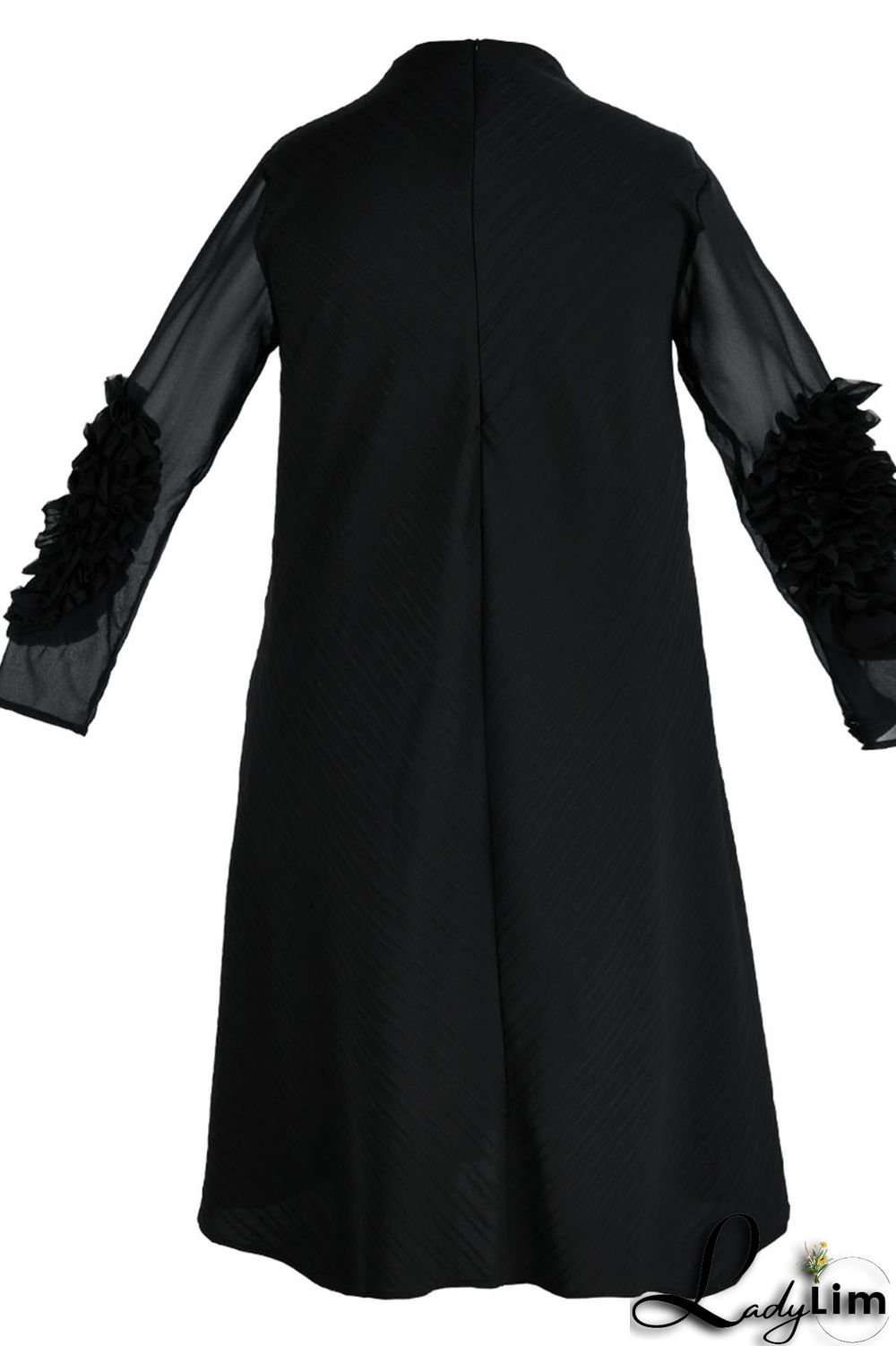 Burgundy Casual Elegant Solid Patchwork Fold Stringy Selvedge Half A Turtleneck A Line Plus Size Dresses