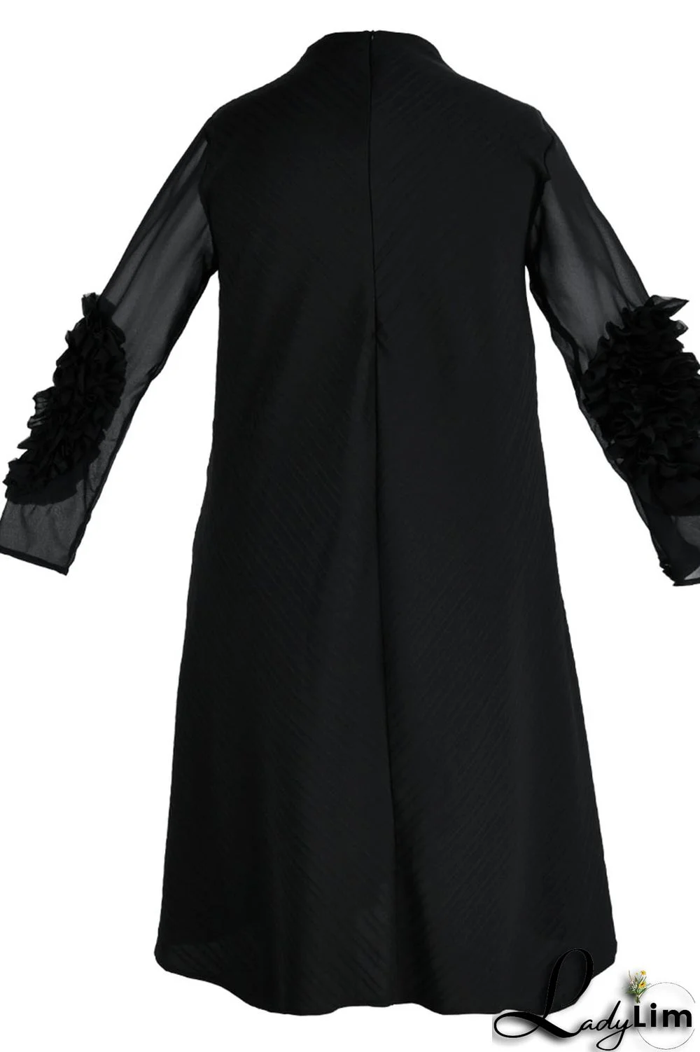 Burgundy Casual Elegant Solid Patchwork Fold Stringy Selvedge Half A Turtleneck A Line Plus Size Dresses