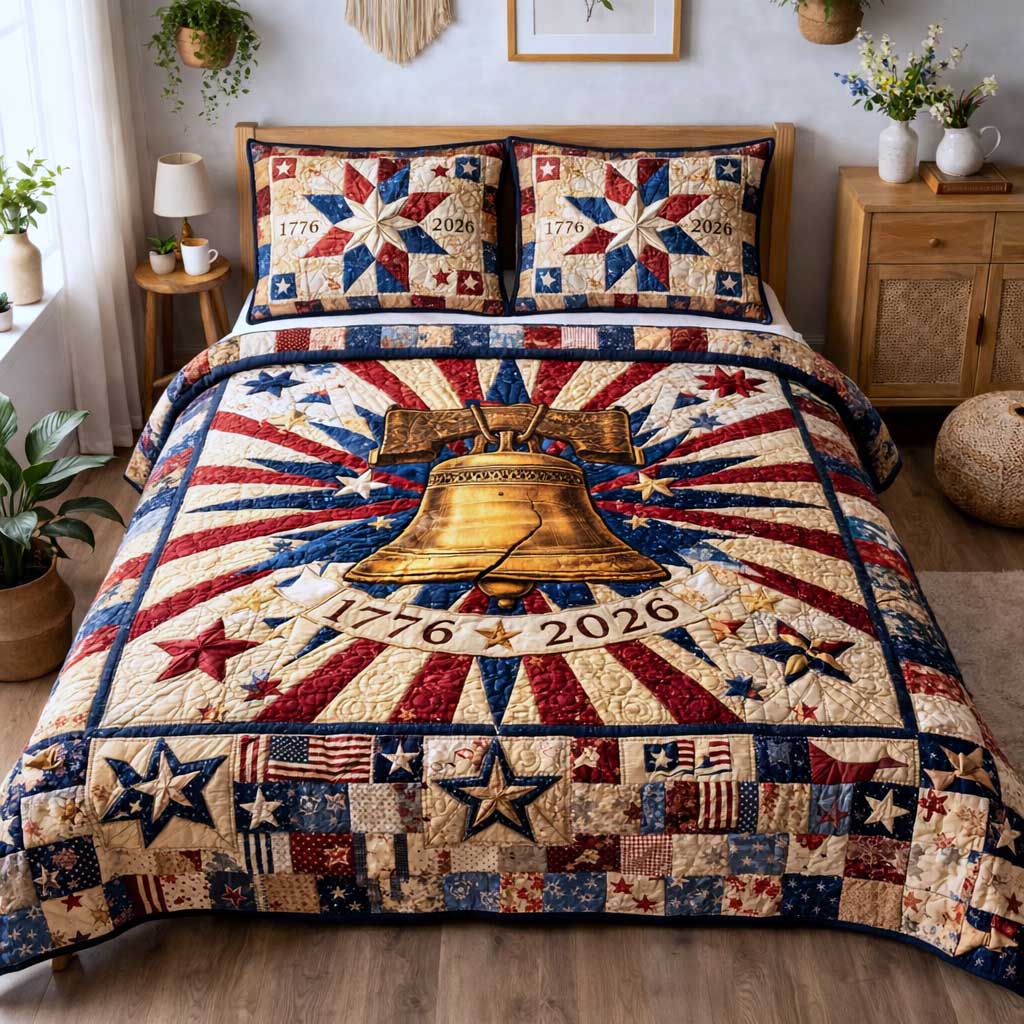 Patriot Palette 3-Piece Quilted Bedding Set GFTOMA10092