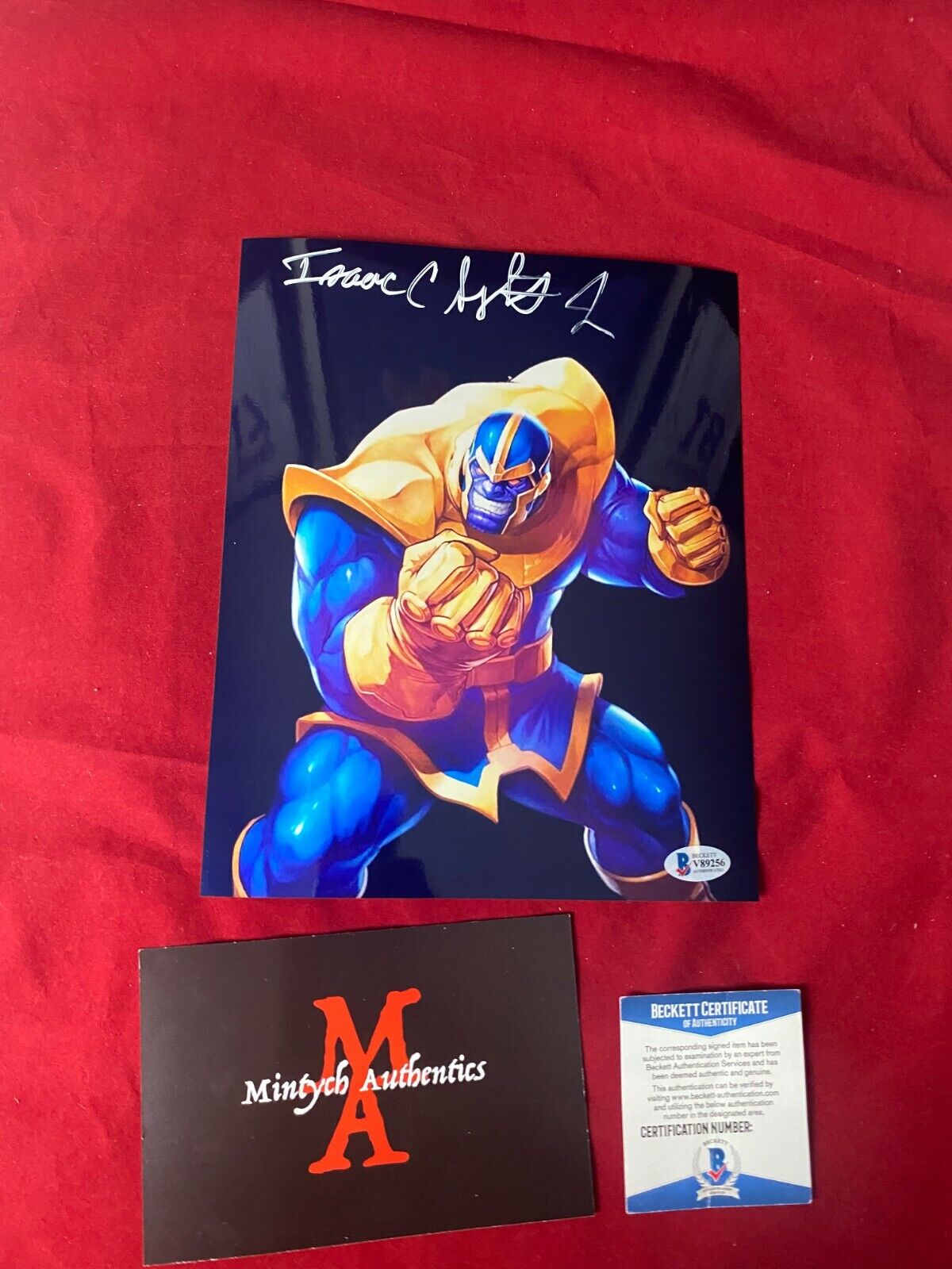 ISAAC SINGLETON AVENGERS ASSEMBLE SIGNED 8x10 Photo Poster painting! BECKETT COA! THANOS!