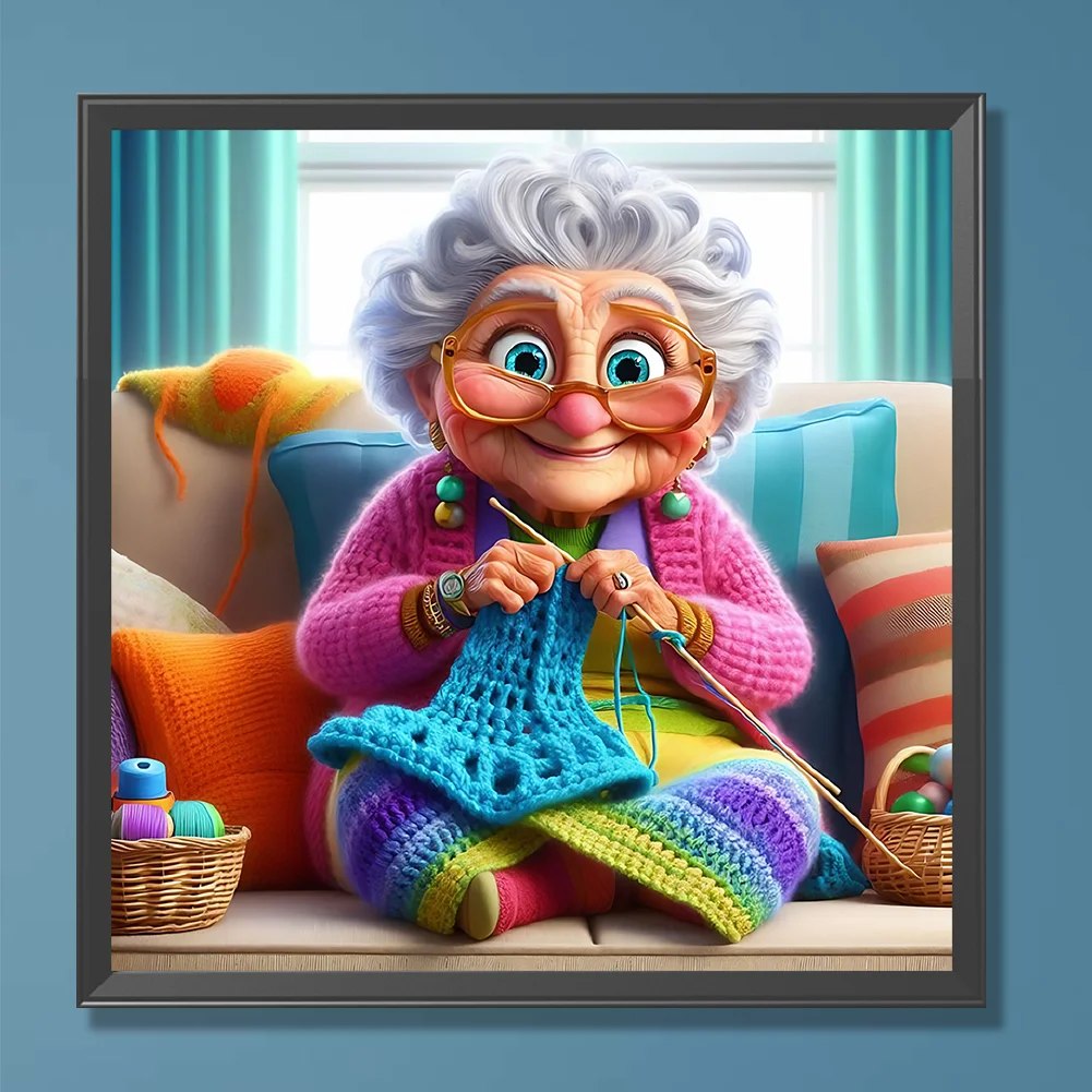 Diamond Painting - Full Round Drill - Grandma(Canvas|30*30cm)