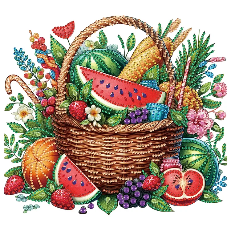 Summer Fruits 30*30CM (Canvas) Special Shaped Drill Diamond Painting gbfke