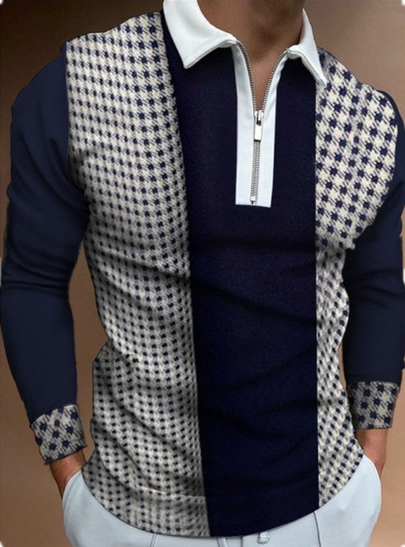 Men's Polo Shirt Long Sleeve Casual