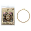Gold Lion-DIY Embroidery Kit with Pattern Cotton Threads Needles Hoop 30*30cm/11.81*11.81in