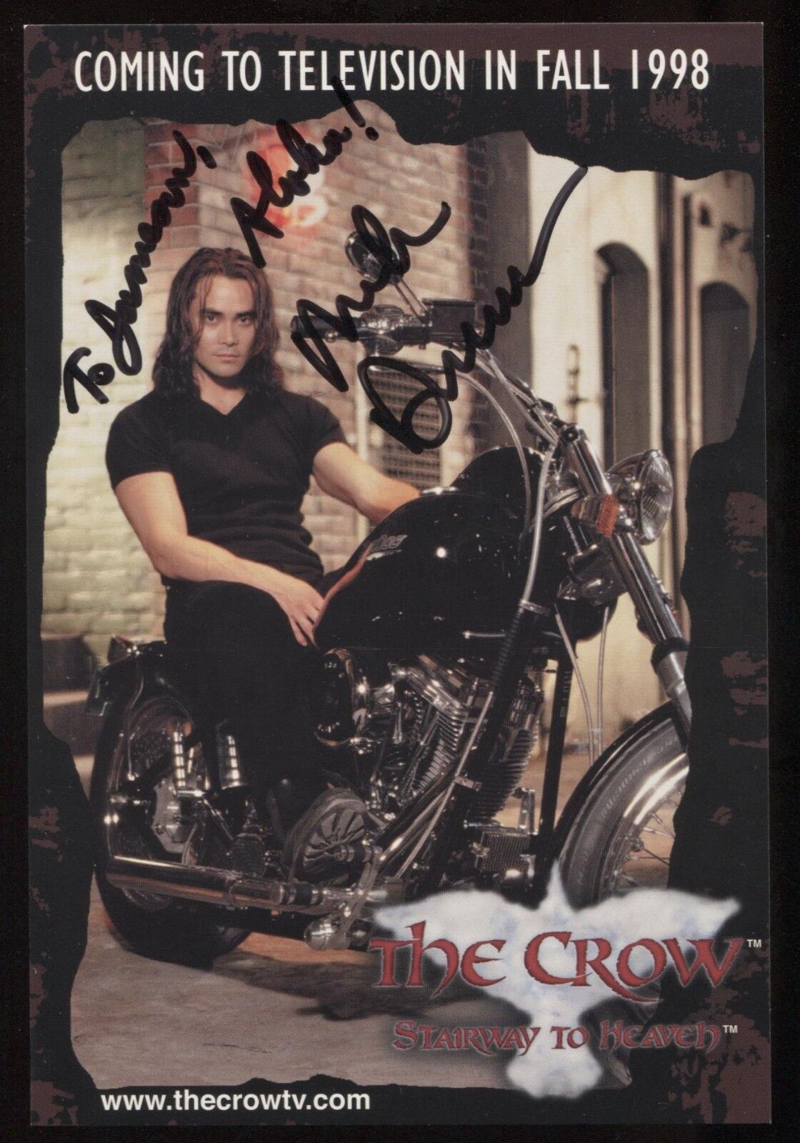 Mark Dacascos Signed Photo Poster painting Postcard Autographed The Crow Stairway to Heaven