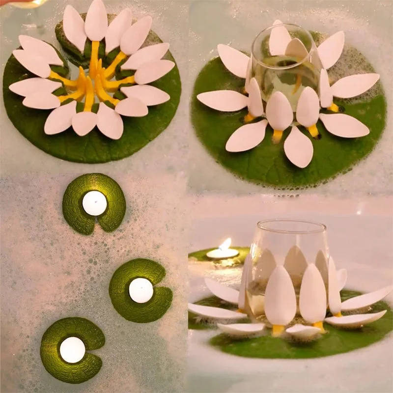 Lily Flower Wine Glass Holder for Bathroom