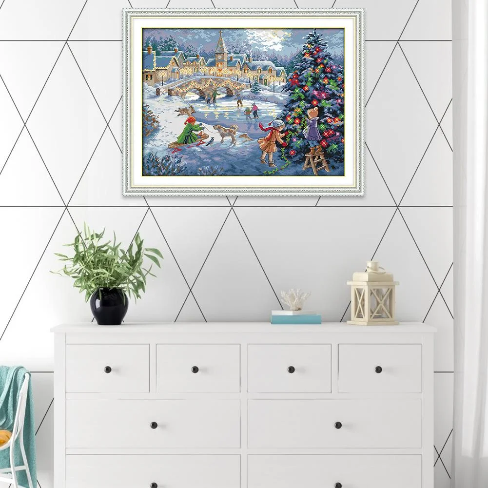 14ct Stamped Cross Stitch - Christmas Celebration (52*40cm)