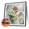 Blumenengel speziell geformte 5D-DIY-Teilbohrer-Diamant-Kunst-Set-Dekoration 30x30cm