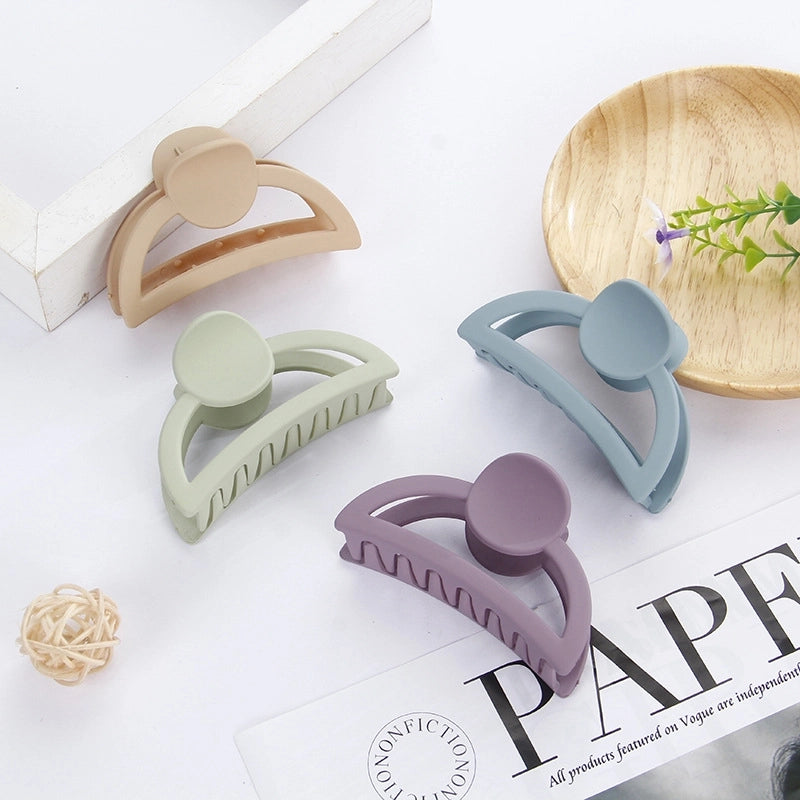 Milk Tea Color Grab Clip Girl’s Hair Grab Head Shark Clip Summer Hair Clip Hair Accessories