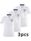 3pcs Men'S Custom Photo/Logo Golf & Gym Shirts - Quick-Dry Breathable Button-Up Collar, Personalized Athletic Tops for Running, Sports Events - All-Season Comfort Fit- Ideal for Teams, Corporate Gifts, Personal Use, Golf Shirt
