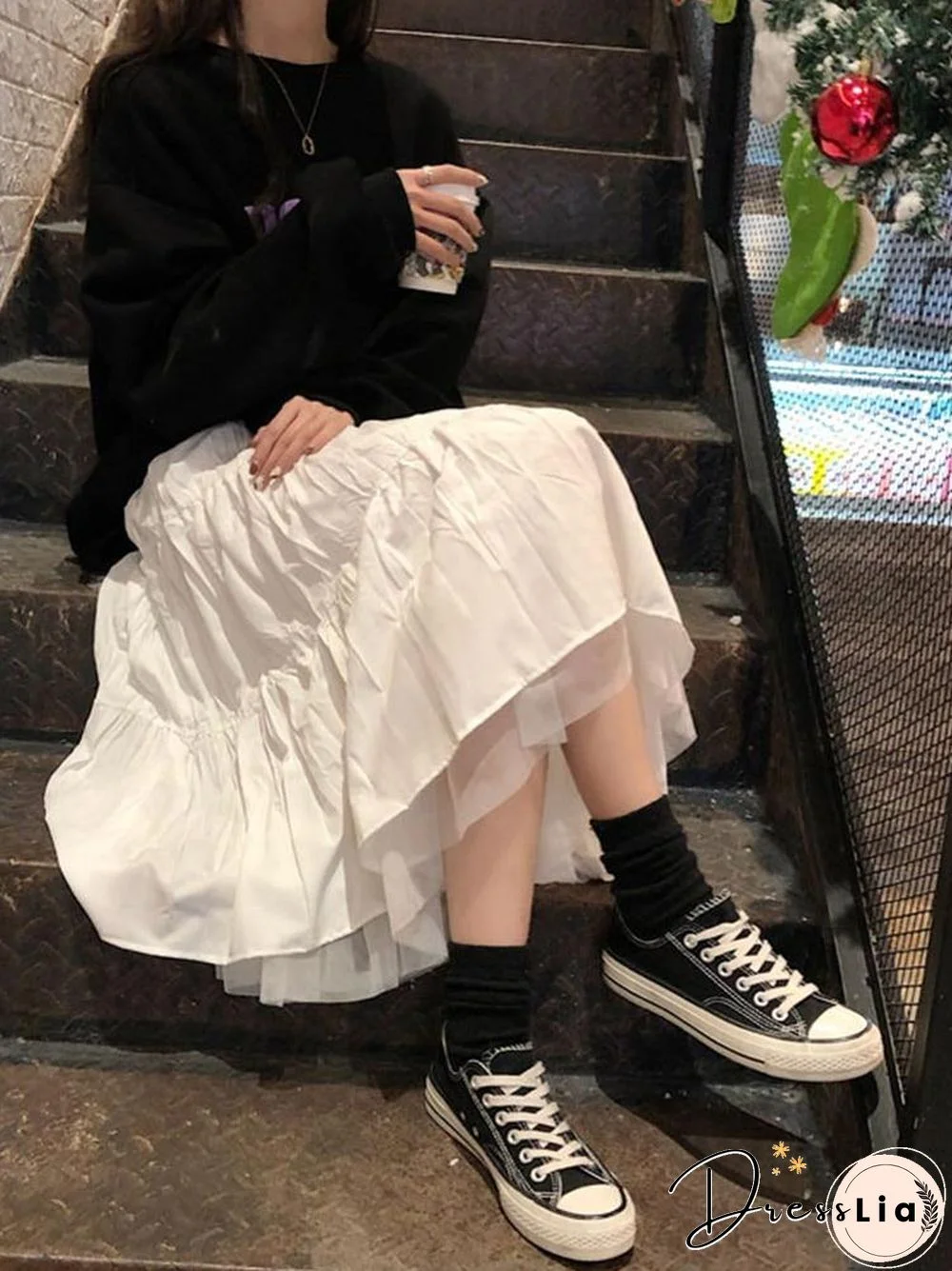 Aachoae Boho Style Floral Print Pleated Dress Long Sleeve Women Mini Dress O Neck Loose Ladies Dresses Beach Sundress Ropa Mujer