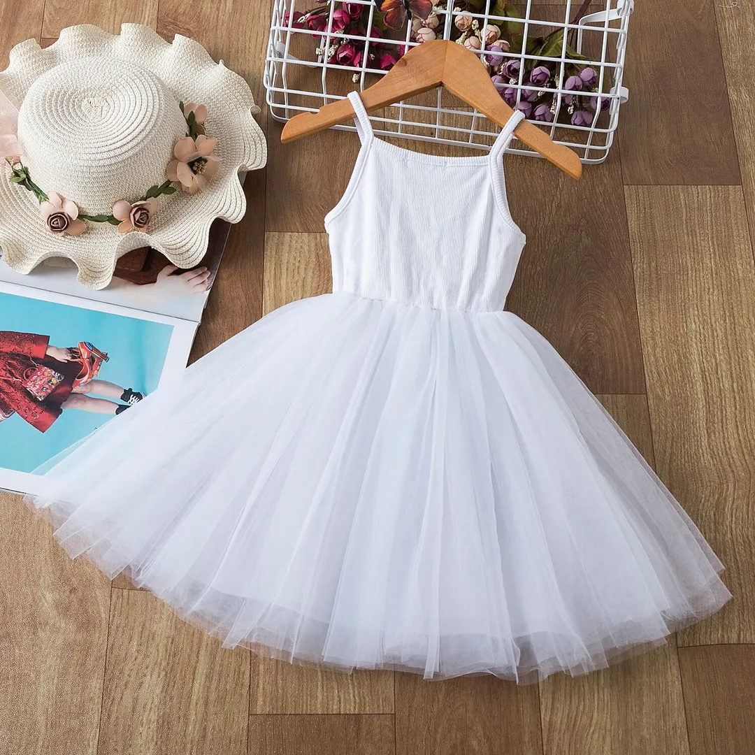 Summer Girl Vest Dress Tutu Children Clothes for Kids Girl Clothing 3 4 5 6 7 8 Years Princess Party Girls Dresses Vestidos