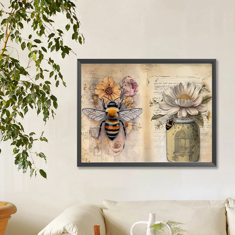 Diamond Painting - Full Round Drill - Bee(Canvas|40*30cm)