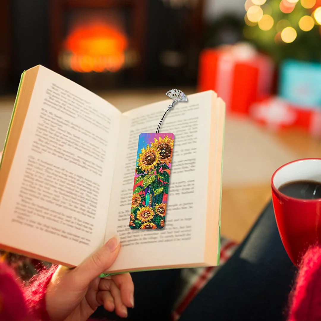 12Pcs Flowers and Birds DIY Diamond Painting Bookmarks for Reading Enthusiasts