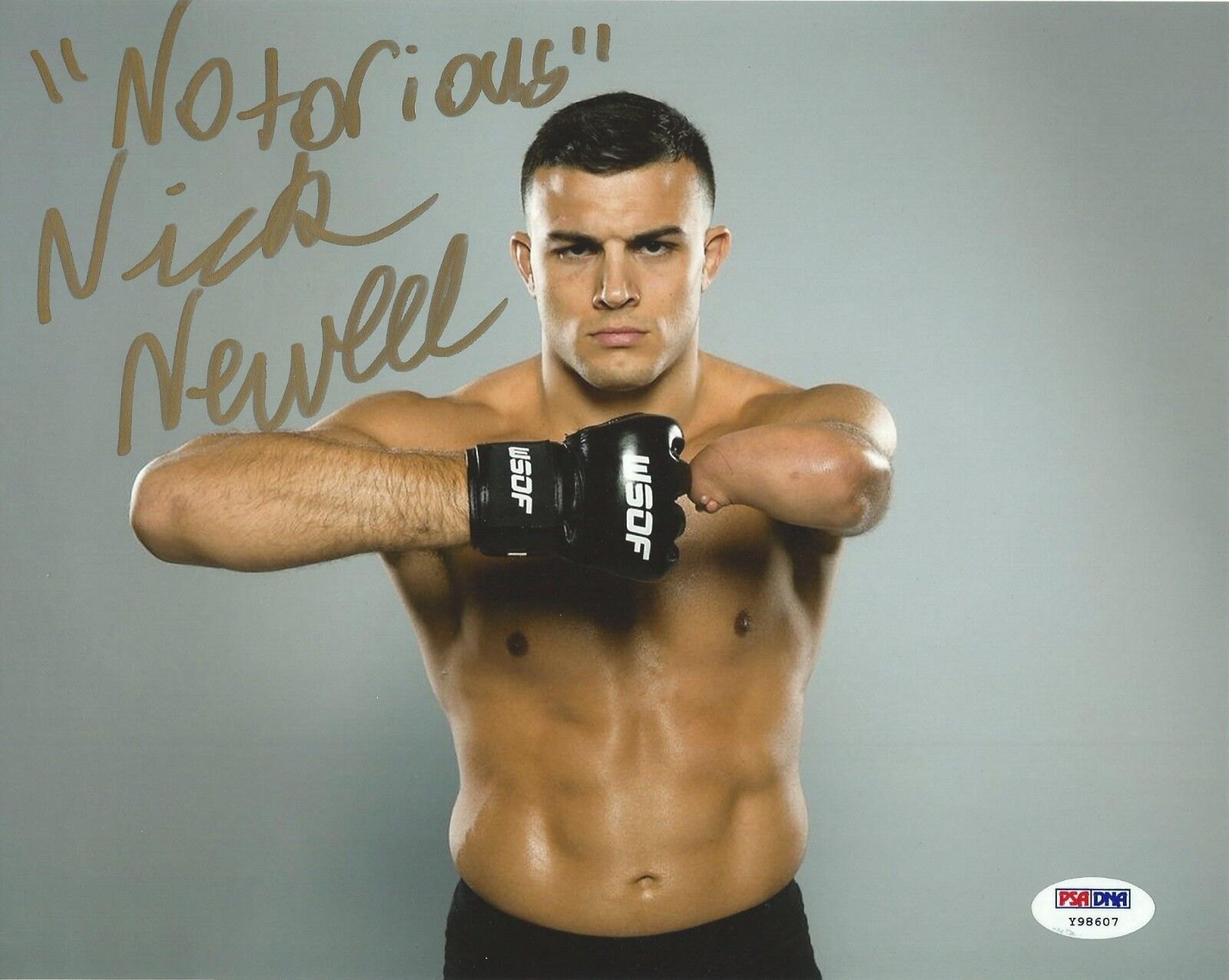 Nick Newell Signed 8x10 Photo Poster painting PSA/DNA COA WSOF World Series of Fighting MMA 7 4