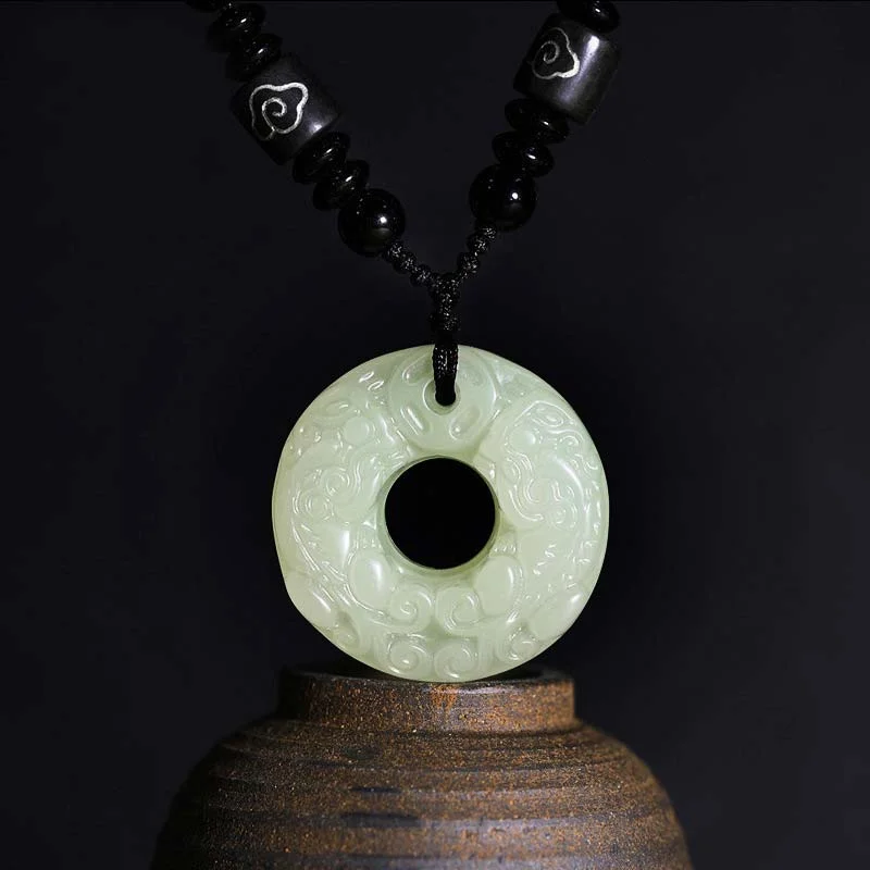 Jade PiXiu Fortune String Round Necklace