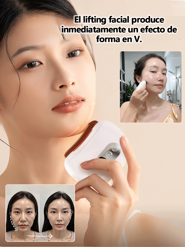 El dispositivo eléctrico inteligente gua sha alivia la fatiga facial
