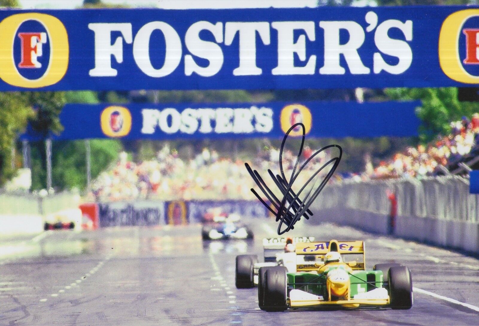 Martin Brundle Hand Signed Camel Benetton Ford 12x8 Photo Poster painting F1.