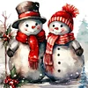 (40*40cm)Christmas Snowman - Full Round Drill Diamond Painting
