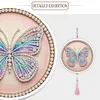 DIY Pearl Painting Art Kit,Round Dust-proof Outer Frame with Tassel Hanging Kit