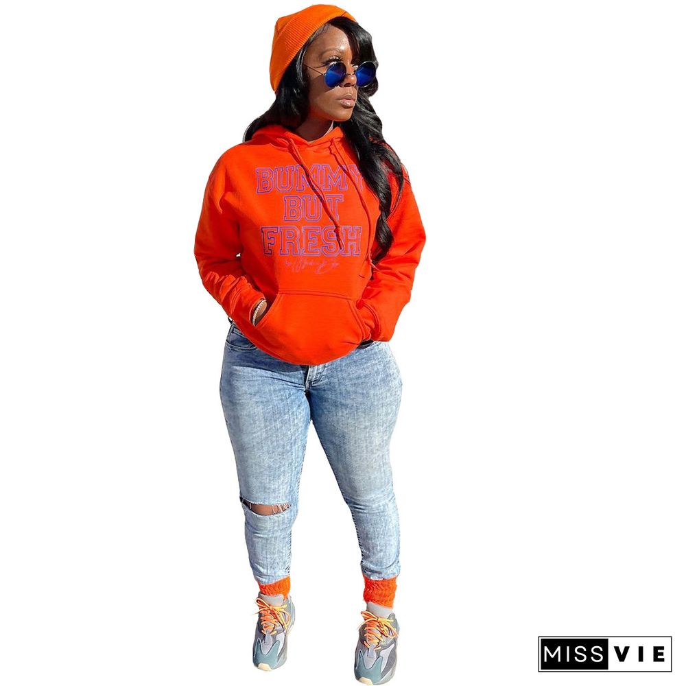 Letter Print Streetwear Pullovers Oversized Sweatshirt