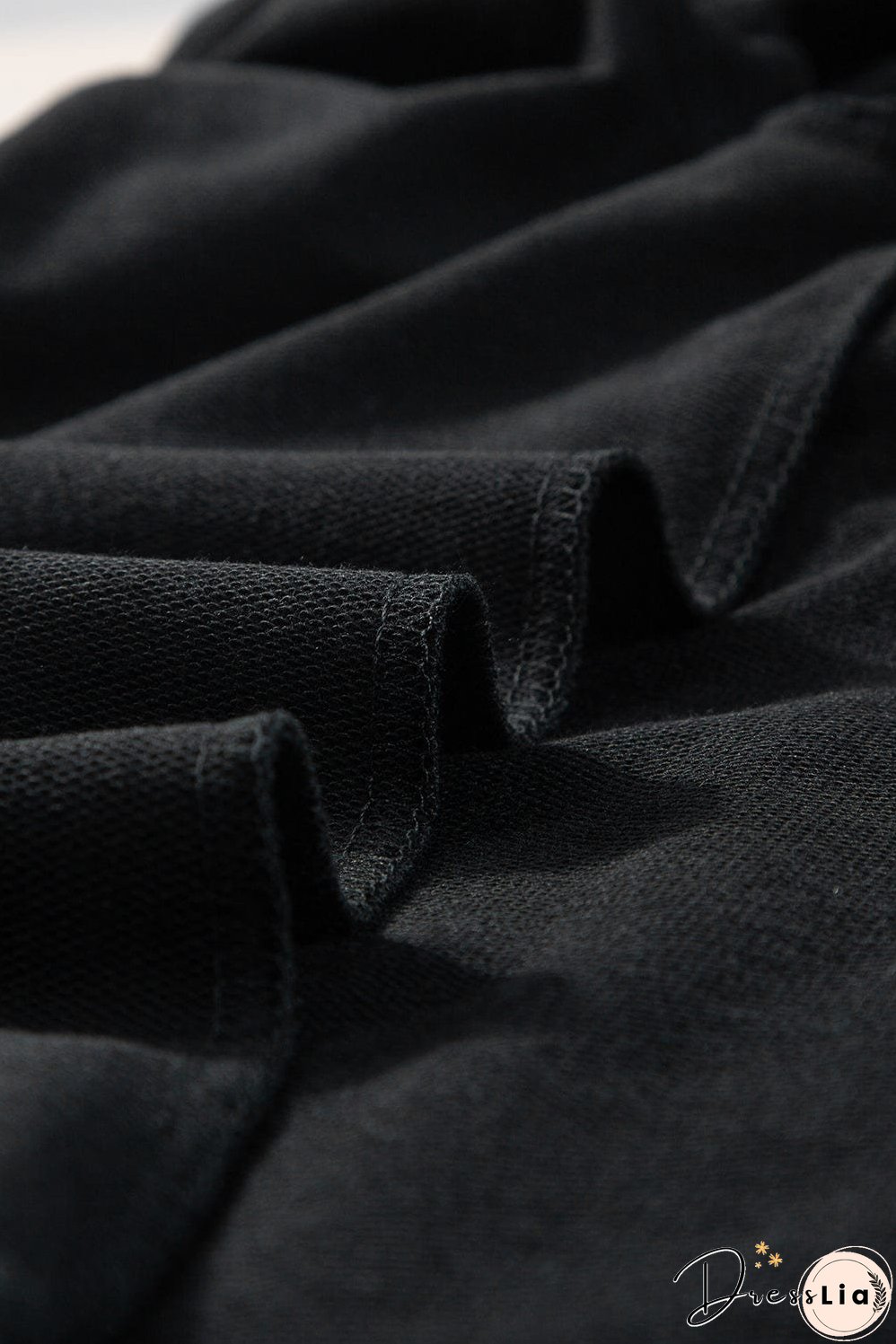 Elegant Black Rhinestone Pearl Embellished Puff Sleeve Blouse