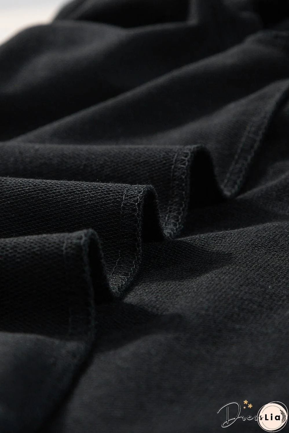 Elegant Black Rhinestone Pearl Embellished Puff Sleeve Blouse