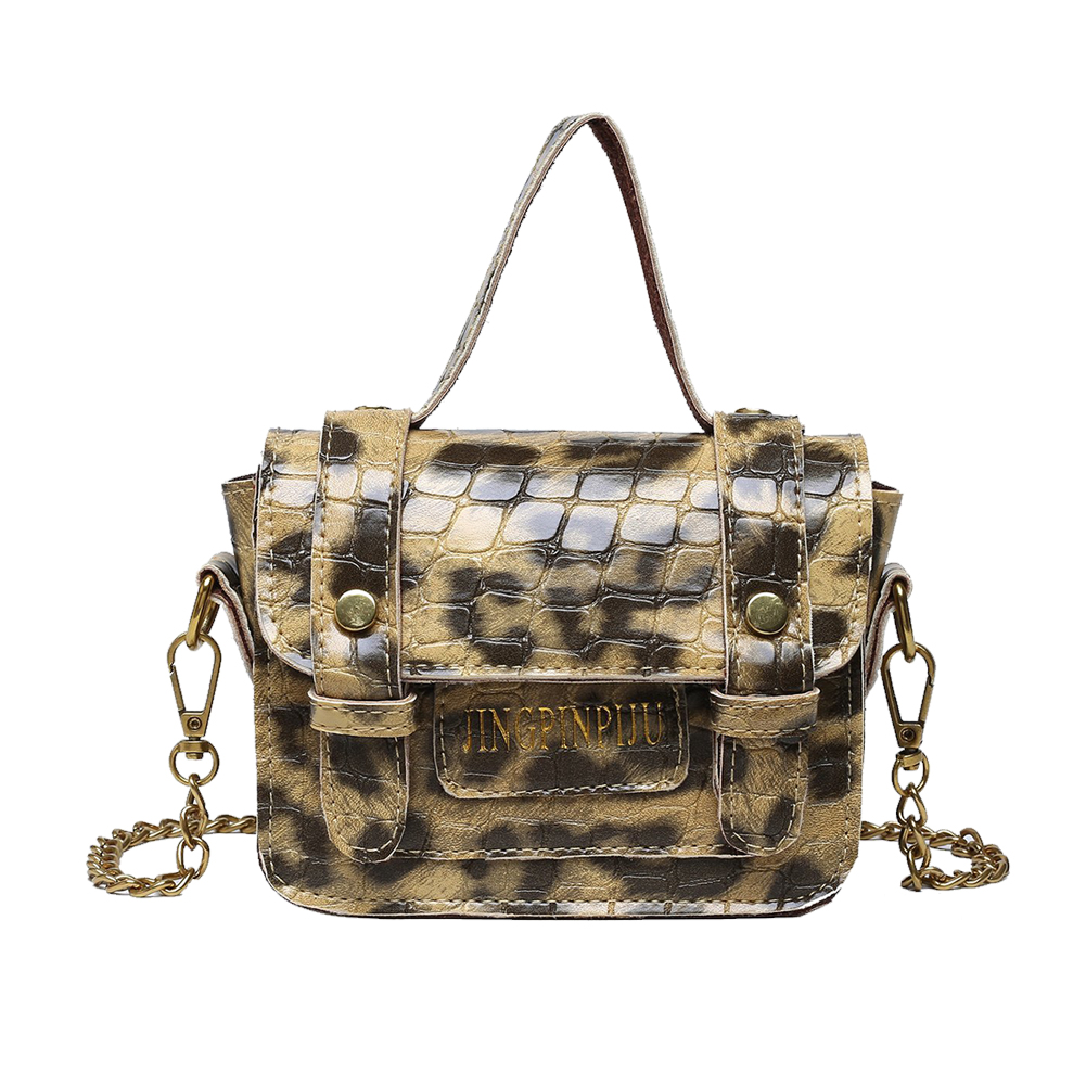 

Alligator Leopard PU Crossbody Bag Women Chain Shoulder Handbags, Yellow, 501 Original
