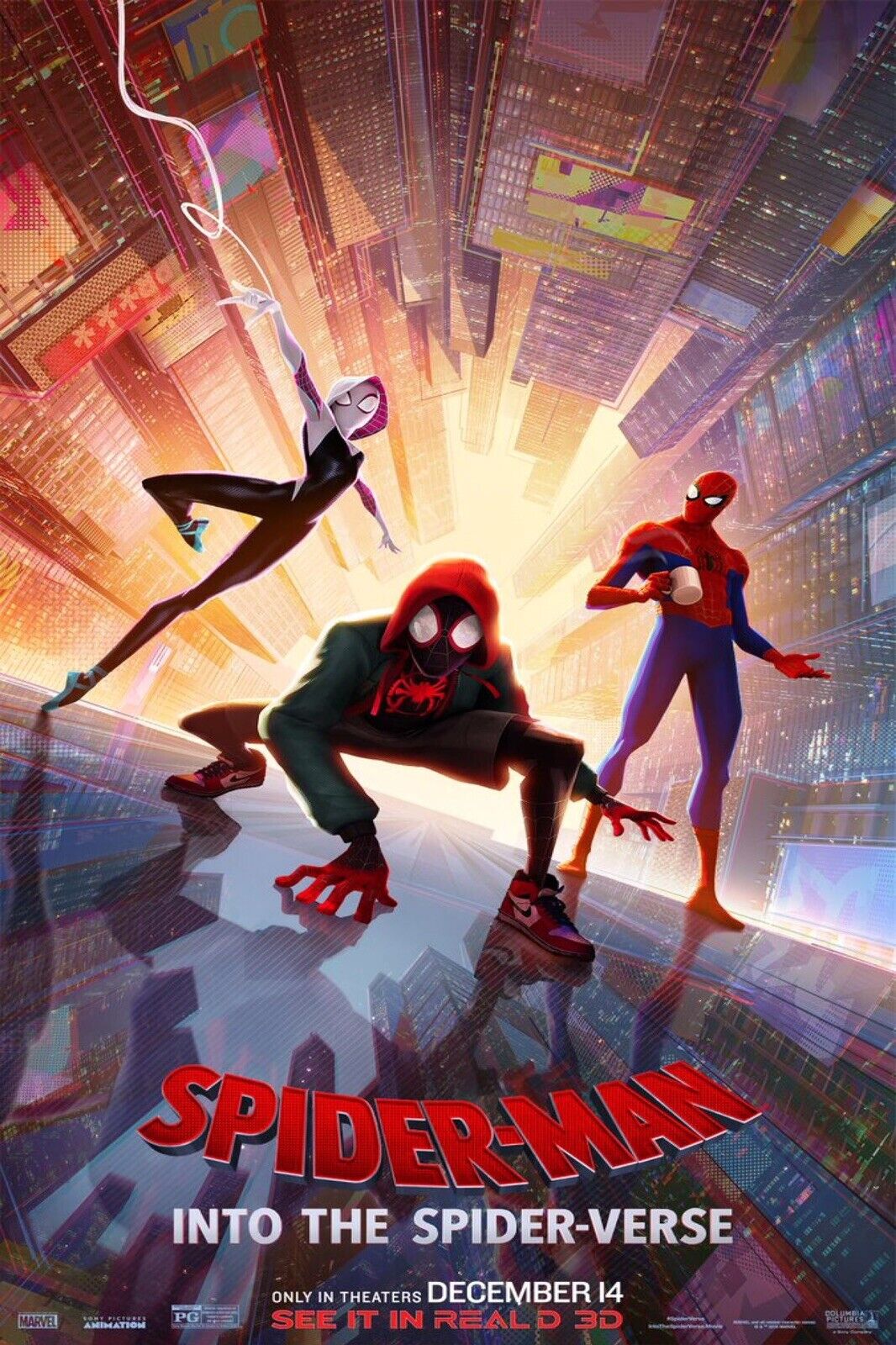 SPIDER-MAN: INTO THE SPIDER-VERSE - MARVEL COMICS MOVIE POSTER 11”x17” Photo Poster painting