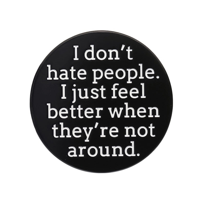 Minimalist Classic Style Pin Letter Color Block Alloy Stoving Varnish Unisex Brooches