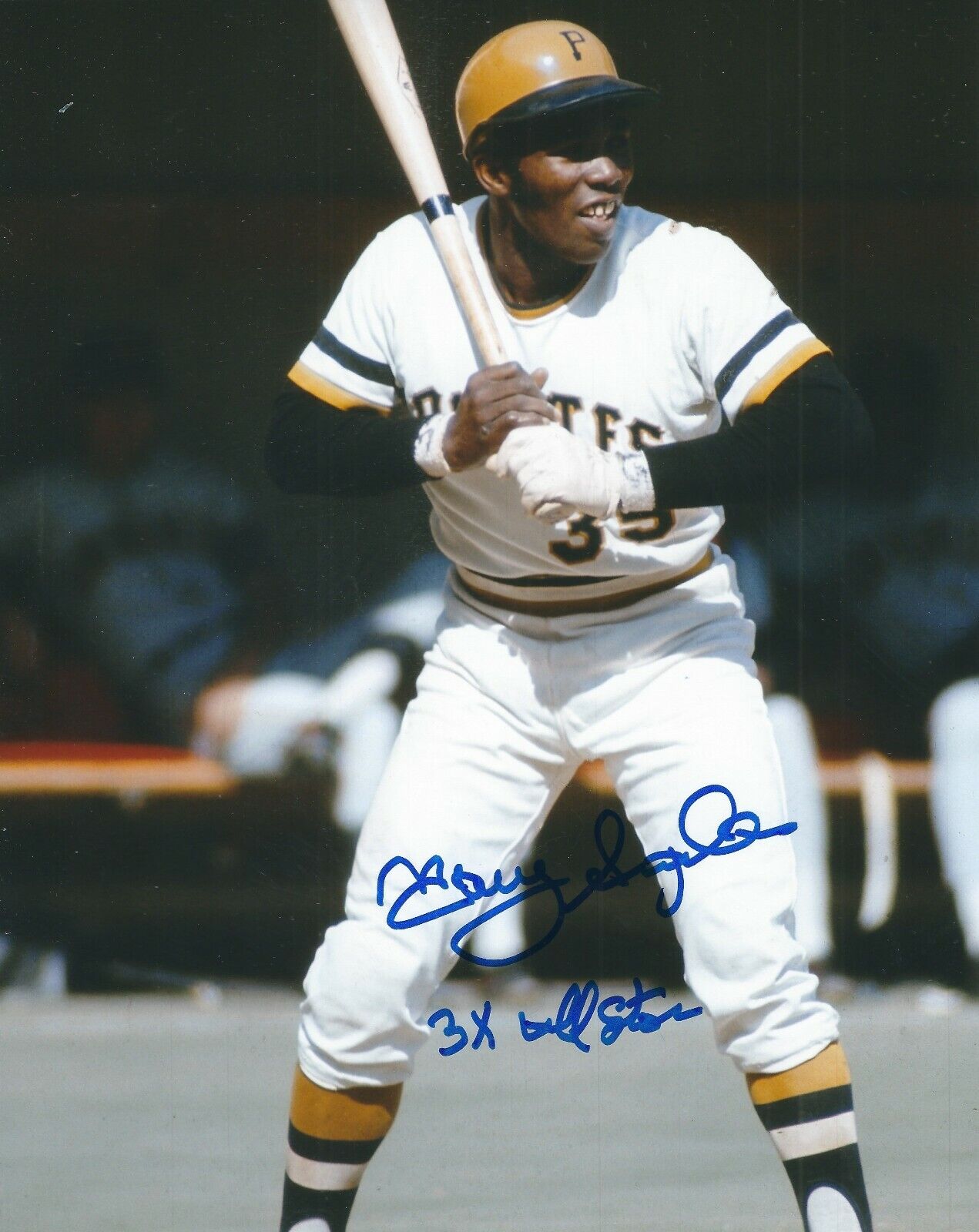 Autographed 8x10 MANNY SANGUILLEN 3X ALL-STAR