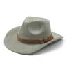 Unisex Western Cowboy Outdoor Wool Suede Hat by Inlyline