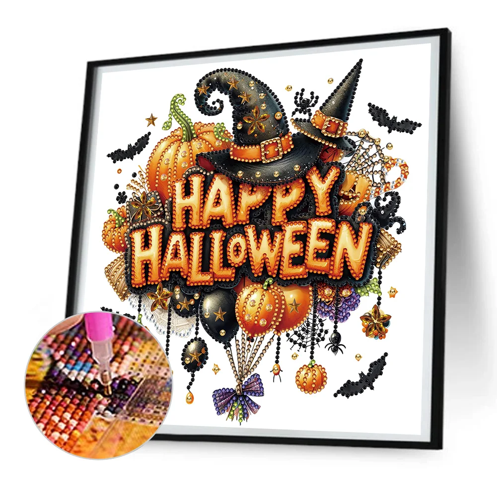 Diamond Painting - Partial Special Shaped Drill - Happy Halloween(Canvas|30*30cm)