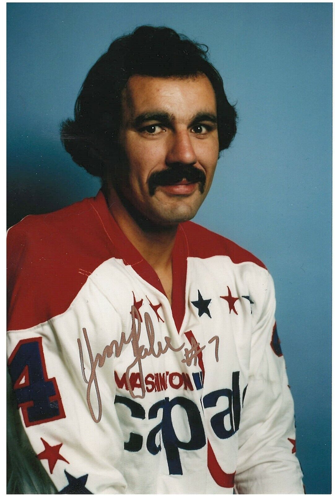 YVON LABRE WASHINGTON CAPITALS RARE SIGNED Photo Poster painting