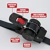 2-Pack Self Retracting Ratchet Straps 1inch X 12FT 1200 Lb Break Strength Boat Tie Down Straps To Trailer with Auto-Lock Double Hooks for Motorcycle Cargo Truck Trailer