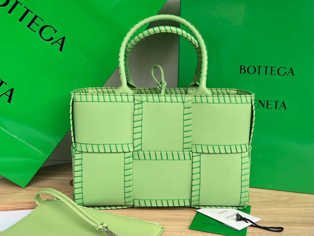 Bottega Veneta Arco Tote in Mint Green.